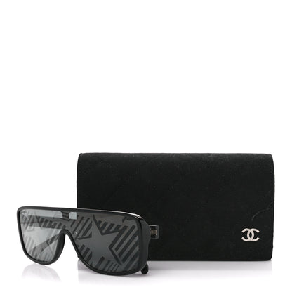 Chanel Acetate Shield 71540 Sunglasses Black 8 of 8