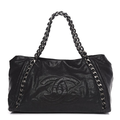 Chanel Glazed Calfskin East West Modern Chain Tote Black 1 of 13