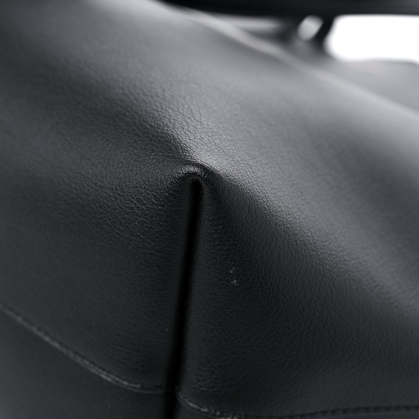 Calfskin Large Shopping Tote Black