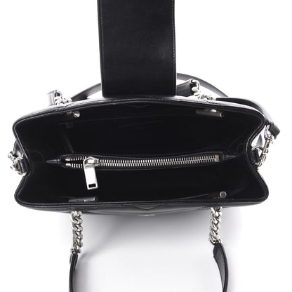 Saint Laurent Calfskin Y Quilted Monogram Small Loulou Shopper Black 6 of 12