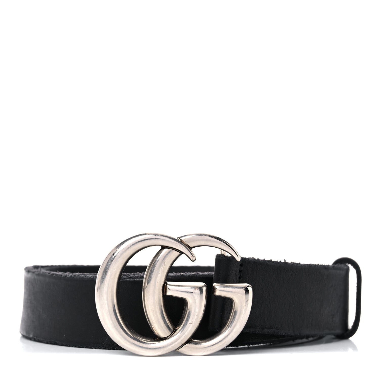 Gucci Faded Calfskin Double G 30mm Belt 85 34 Black 1 of 11