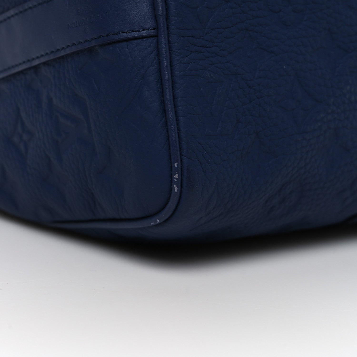 Louis Vuitton Monogram Taurillon Keepall Bandouliere 35 Blue 12 of 12
