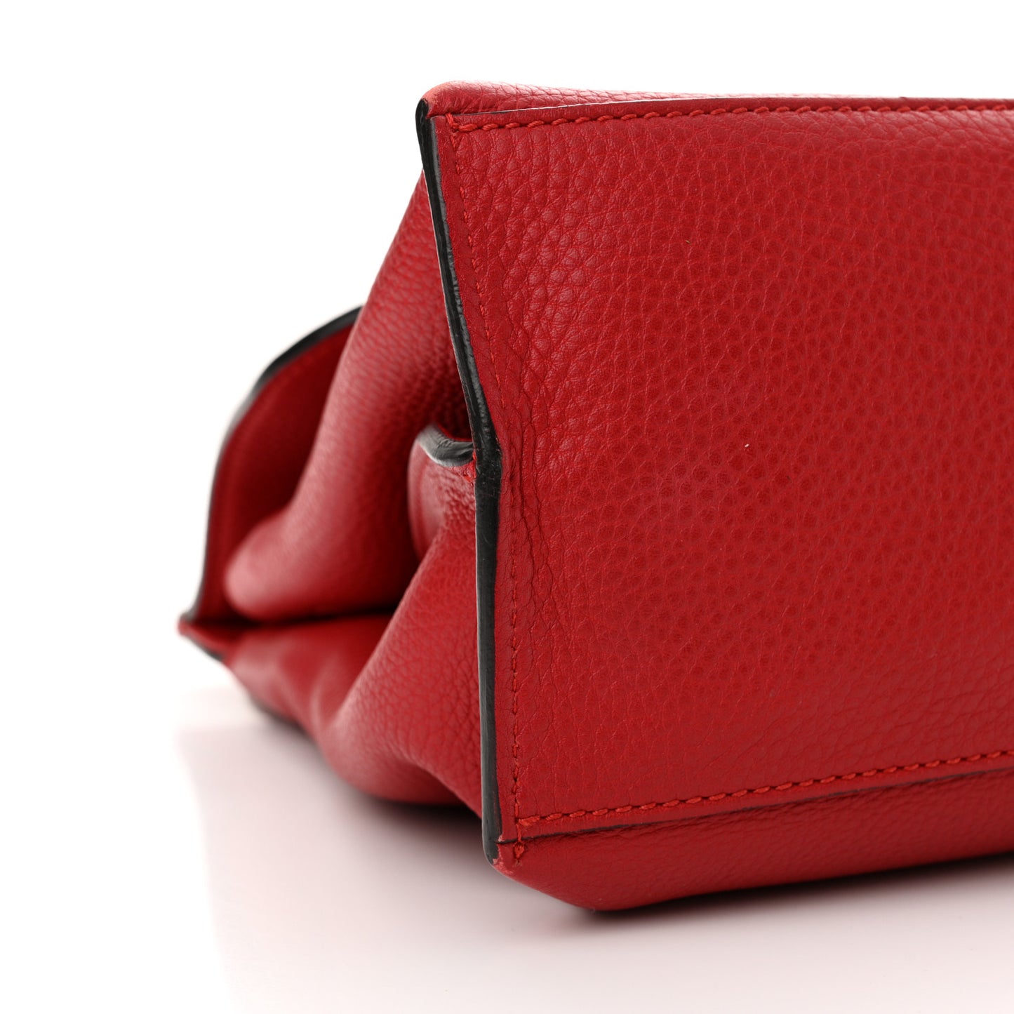 Cellarius Calfskin Small Bamboo Daily Top Handle Bag Hibiscus Red