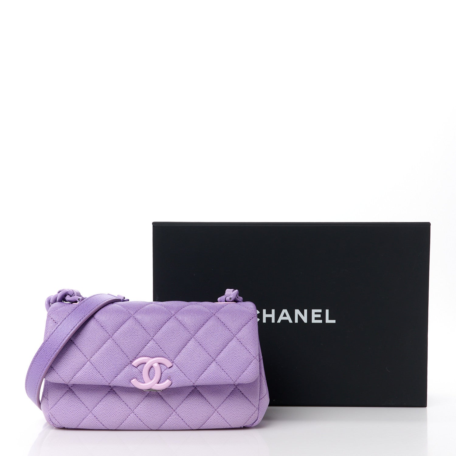 Chanel Shaded Caviar Quilted My Everything Small Flap Purple Light Purple 14 of 14