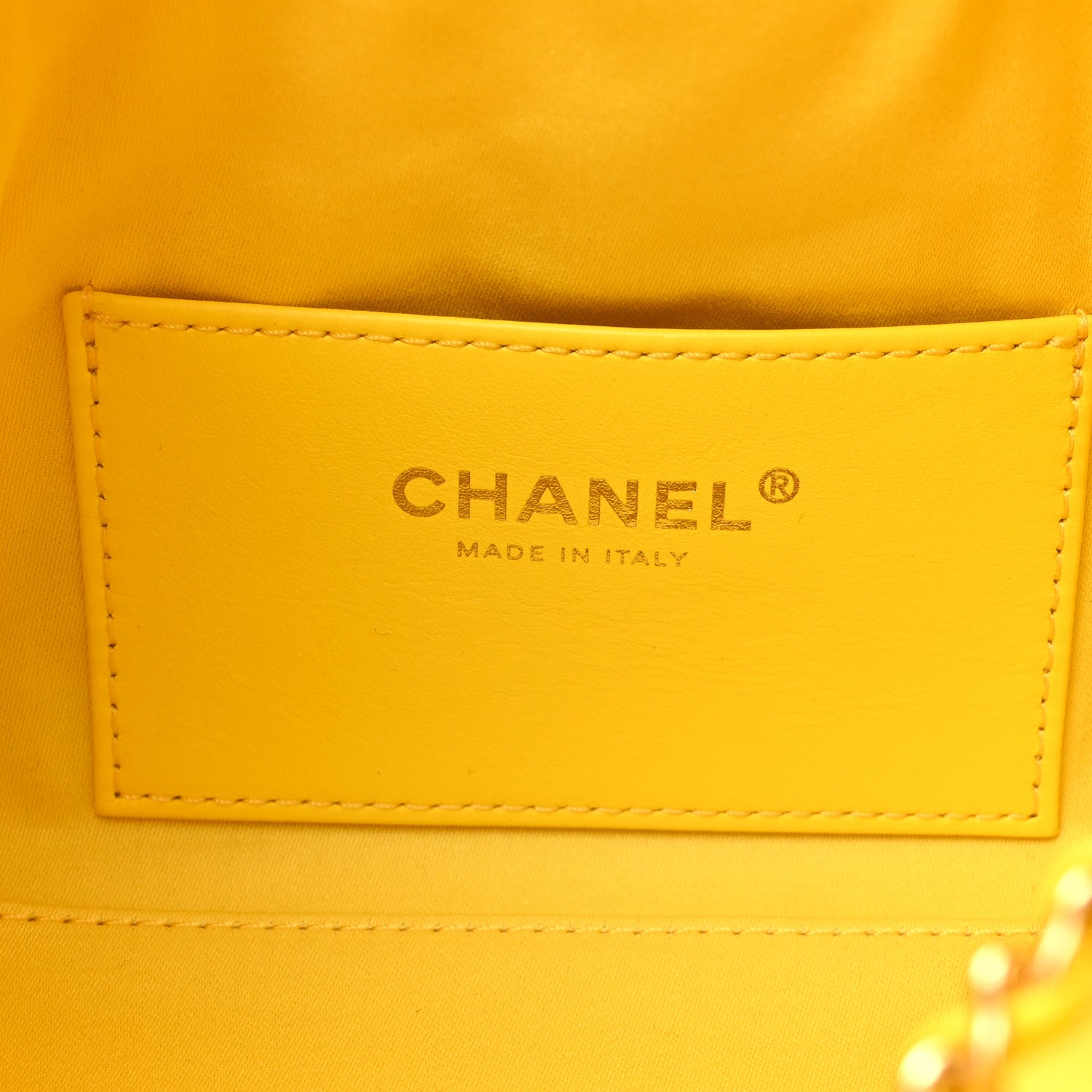 Chanel Caviar Quilted Mini Chanel 25 Handbag  Yellow 6 of 10