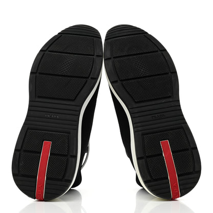 Prada Mesh Neoprene Womens America's Cup 45mm Sneakers 38 Black White 5 of 12