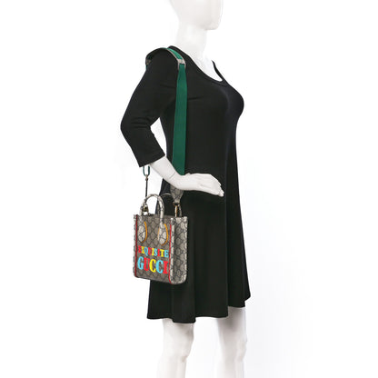 Gucci GG Supreme Monogram Exquisite Mini Vertical Tote Beige Ebony Blue Crop Live Red 2 of 9