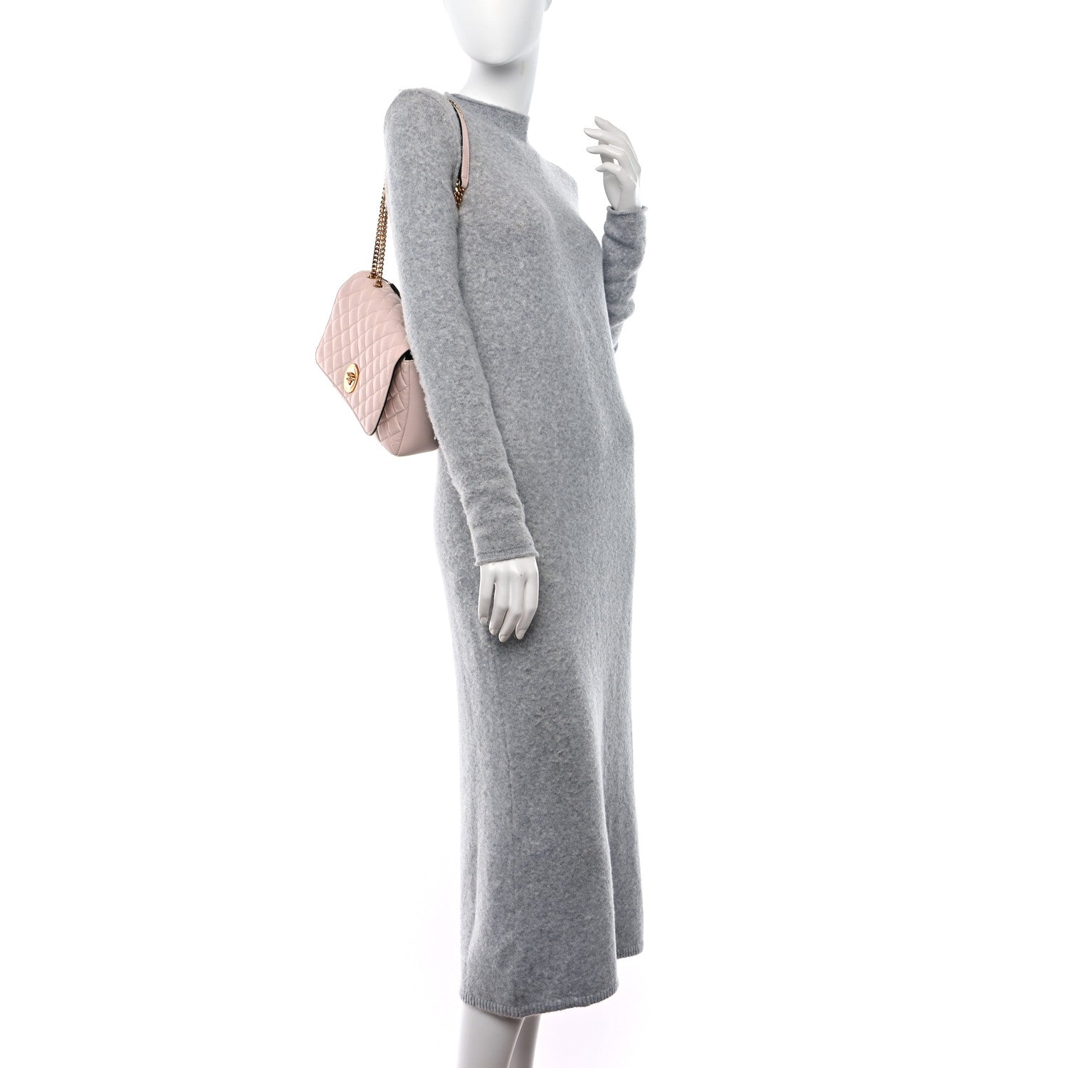 Versace Nappa Quilted Medusa Chain Crossbody Light Pink 2 of 9