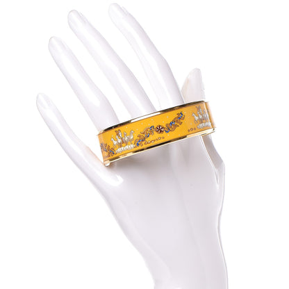 Hermes Enamel Printed Cosmos Wide Bracelet 65 2 of 5