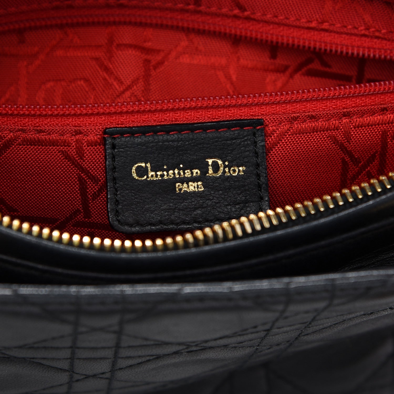 Christian Dior Lambskin Cannage Medium Lady Dior Black 5 of 8
