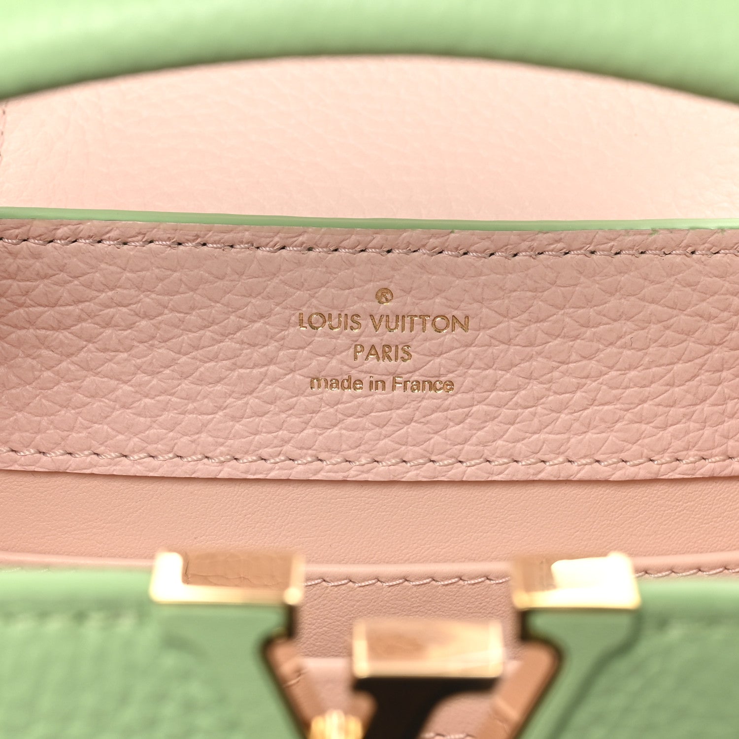 Louis Vuitton Taurillon Mini Capucines Vert Pomme 6 of 9