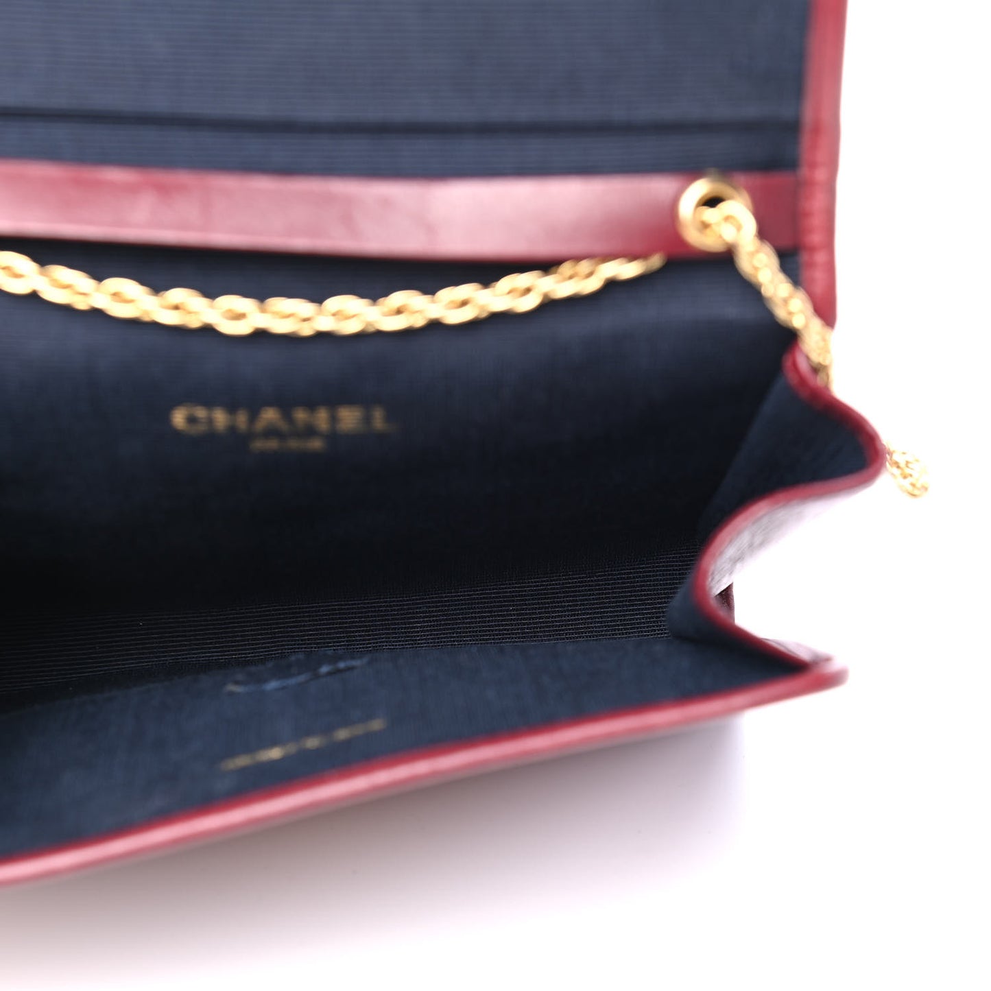 Lambskin Quilted CC Flap Burgundy