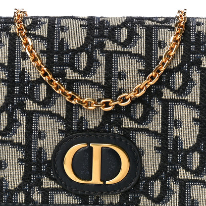 Christian Dior Oblique Nano 30 Montaigne Pouch Blue 9 of 10