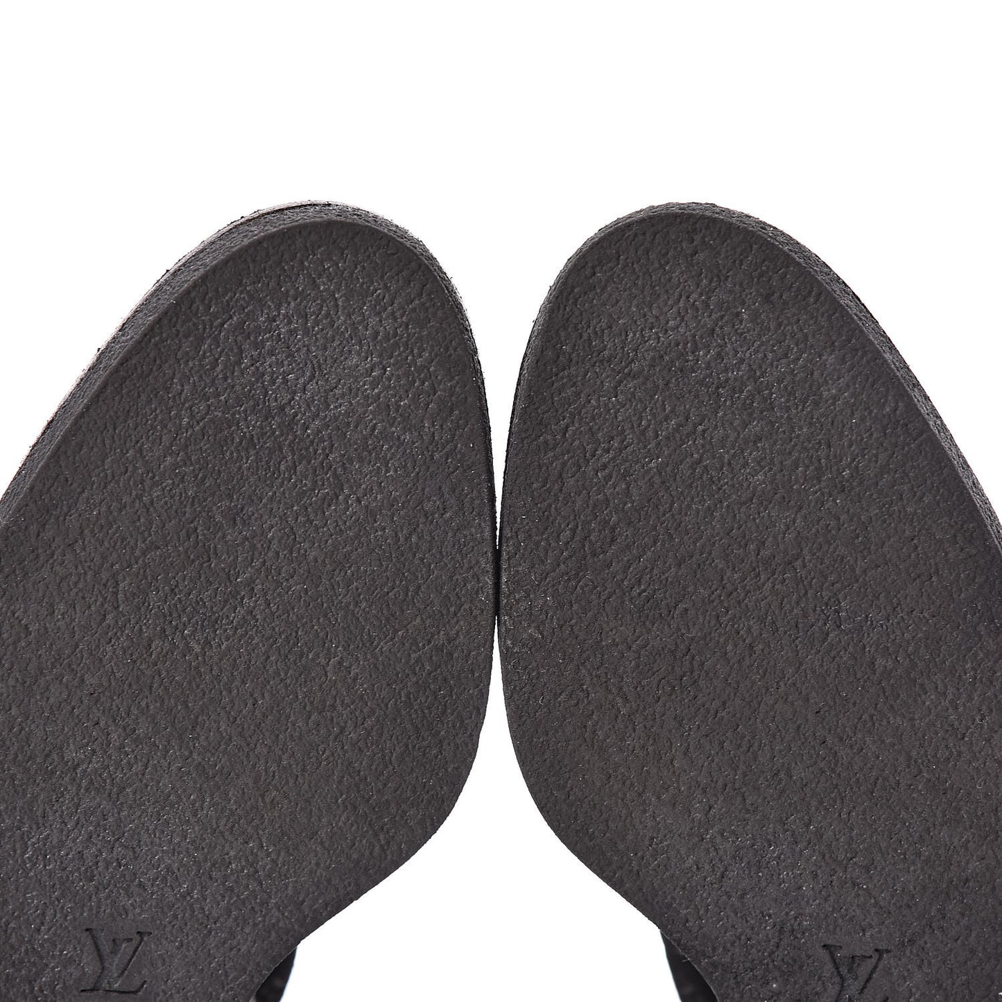 Monogram Suede Wedge Ankle Boots 41 Black