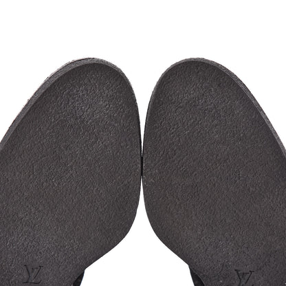 Louis Vuitton Monogram Suede Wedge Ankle Boots 41 Black 8 of 11