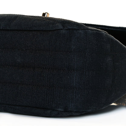 Chanel Grosgrain Canvas Quilted Envelope Flap Bag Black 8 of 8