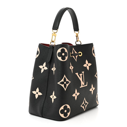 Louis Vuitton LOUIS VUITTON Empreinte Monogram Giant Neonoe MM Black Beige 4 of 12