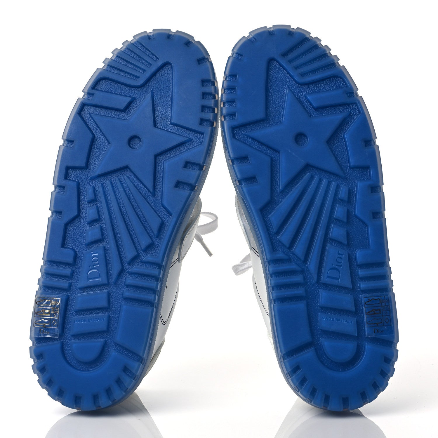 Christian Dior Calfskin Clear Rubber Dior-ID Platform Sneakers 39 White Deep Blue 8 of 9