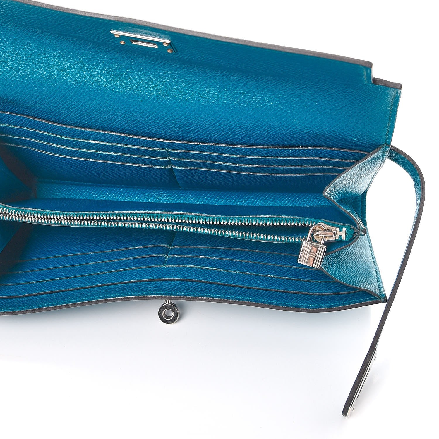 Hermes Epsom Kelly Longue Wallet Bleu Izmir 5 of 16