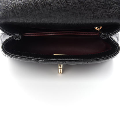 Chanel Caviar Lizard Embossed Quilted Extra Mini Coco Handle Flap Black 5 of 11