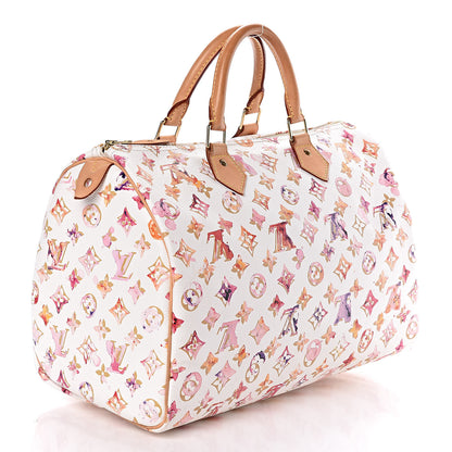 Louis Vuitton Watercolor Aquarelle Speedy 35 White 3 of 9