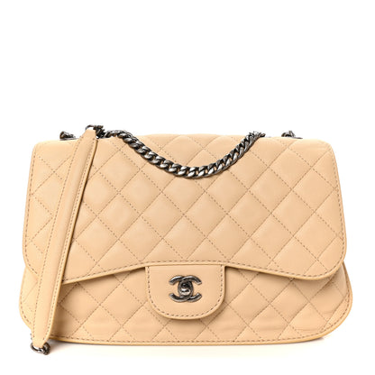 Chanel Lambskin Quilted Large Natural CC Flap Beige 1 of 11