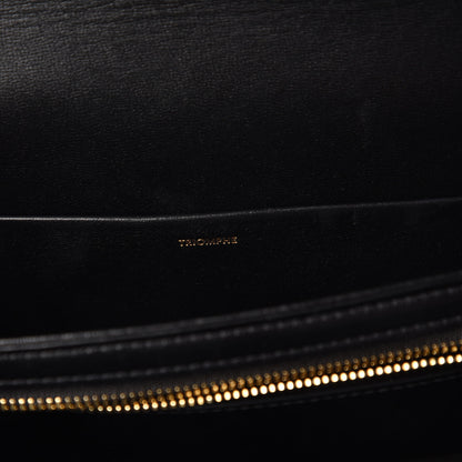 Celine Shiny Calfskin Medium Triomphe Black 8 of 11
