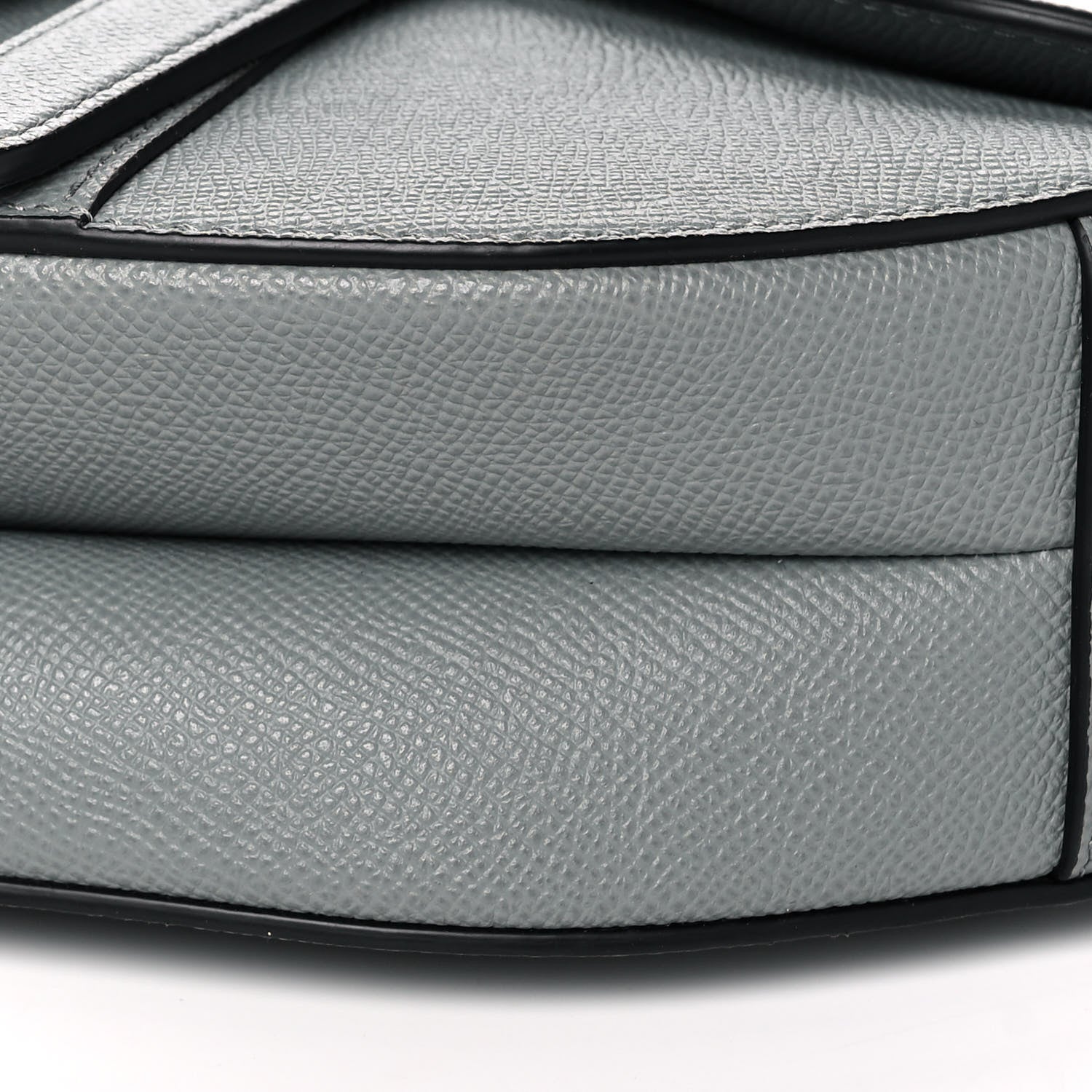 Christian Dior Grained Calfskin Saddle Bag Grey 10 of 11