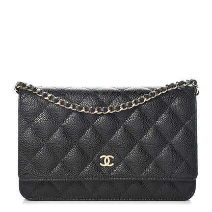 Chanel Caviar Quilted Wallet On Chain WOC Black 1 of 11