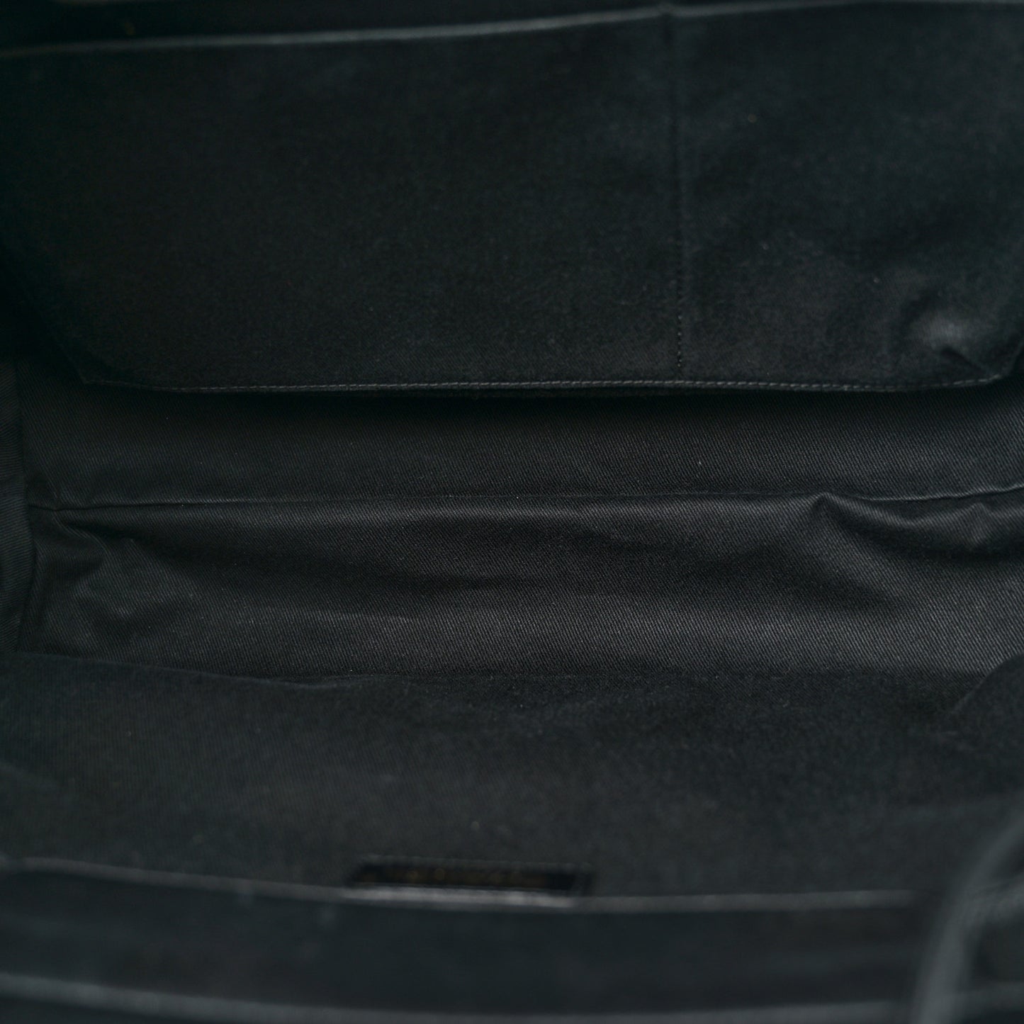 Sheepskin Caviar Quilted Large Shopping Tote Black