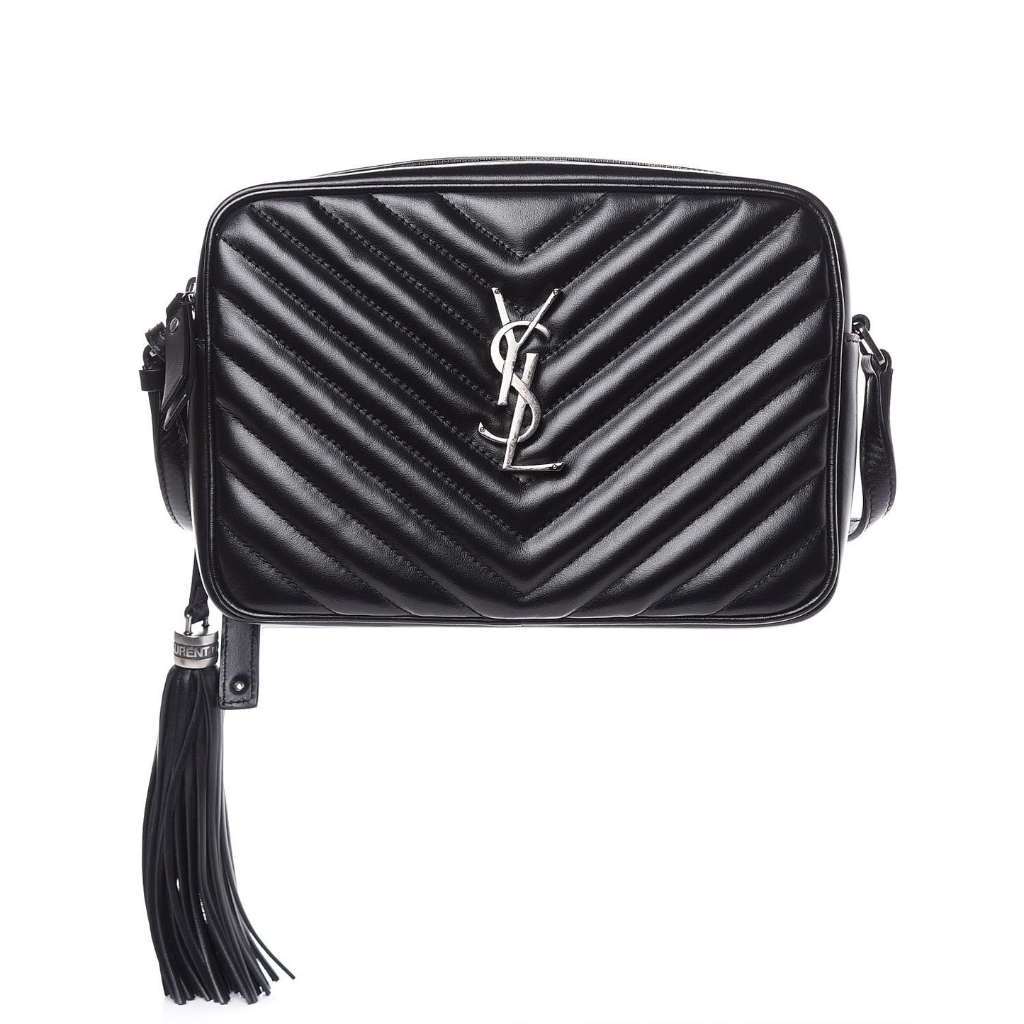 Calfskin Matelasse Monogram Lou Camera Bag Black