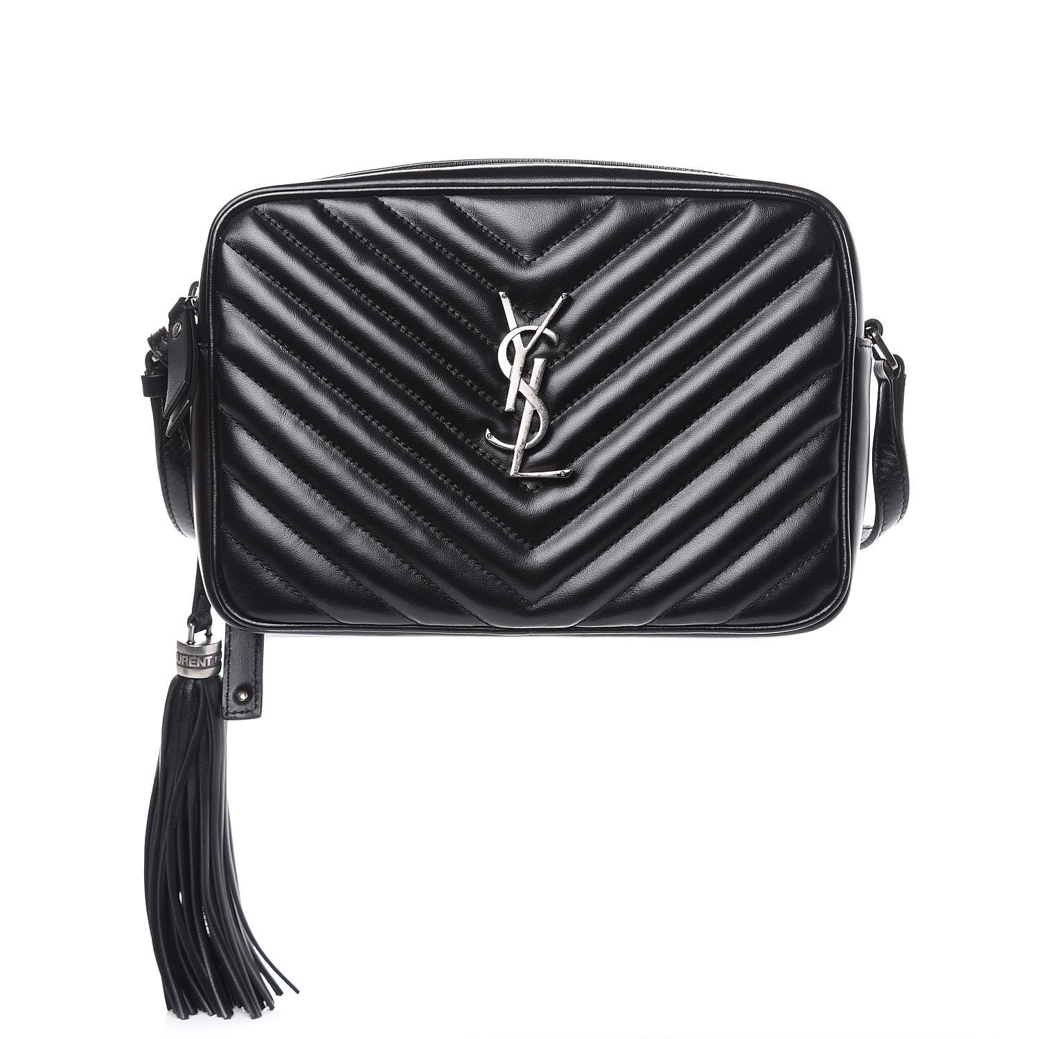 Saint Laurent Calfskin Matelasse Monogram Lou Camera Bag Black 1 of 12
