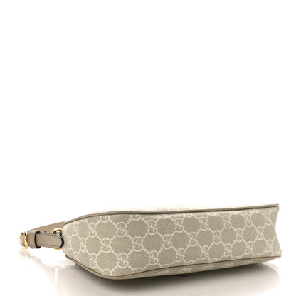 Gucci GG Supreme Monogram Textured Dollar Calfskin Small Ophidia Hobo Beige Mystic White Oatmeal 4 of 8