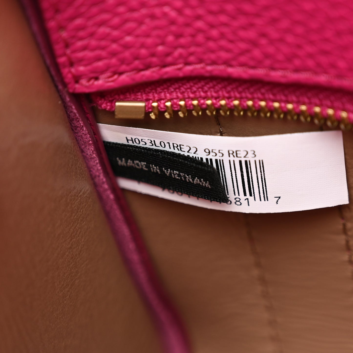 Grained Calfskin Mini The Tote Bag Lipstick Pink