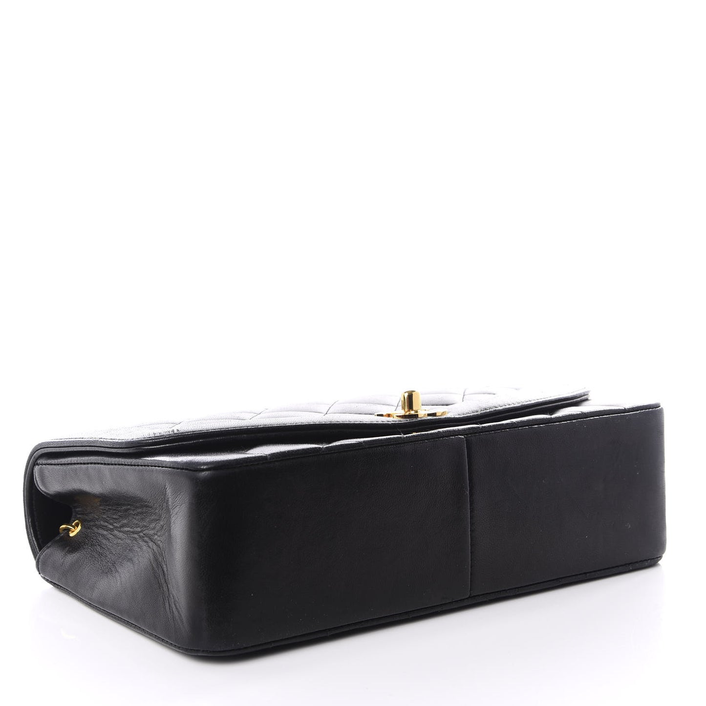 Lambskin Quilted Medium Single Flap Black