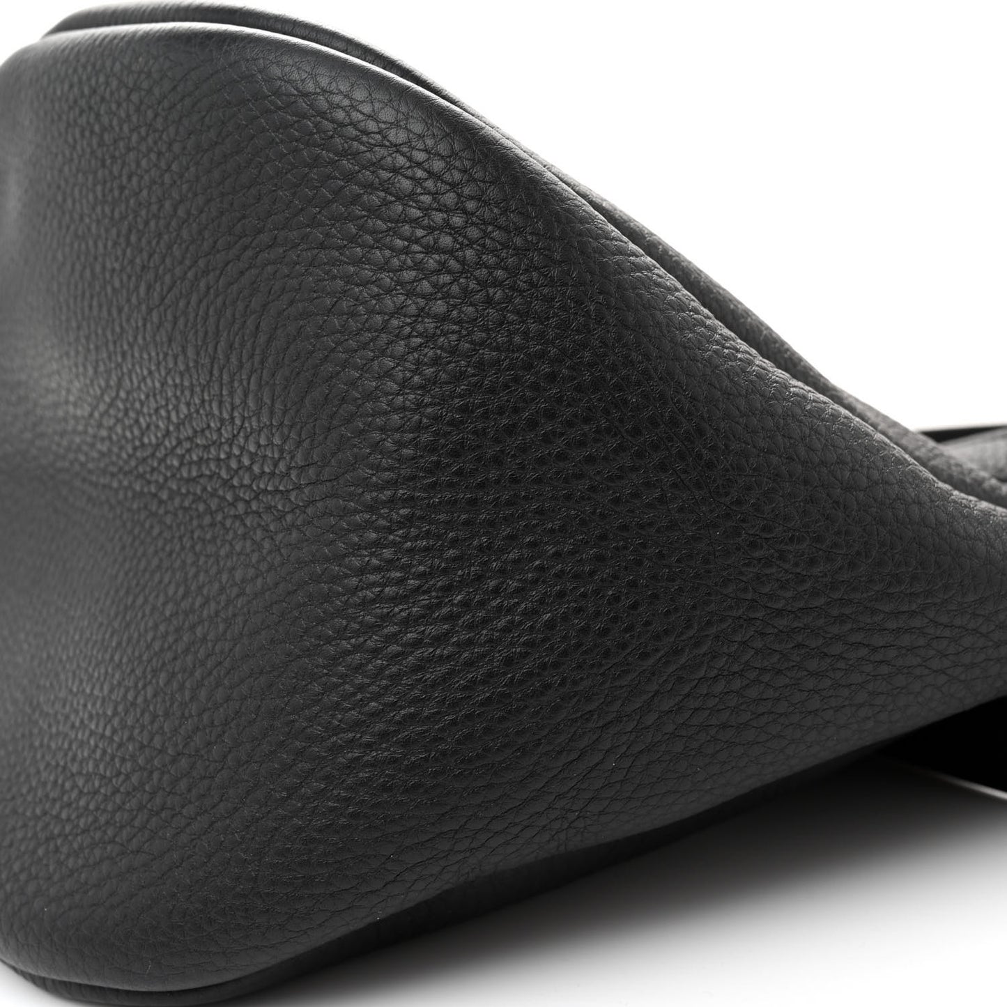 Grained Calfskin Large Slouchy Banana Bag Black