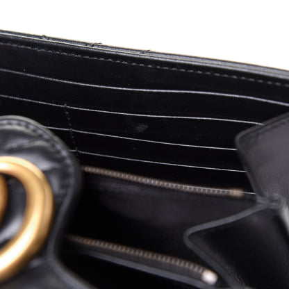 Gucci Calfskin Matelasse GG Marmont Chain Wallet Black 7 of 10