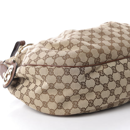 Gucci Monogram Medium Sukey Hobo Brown 7 of 11