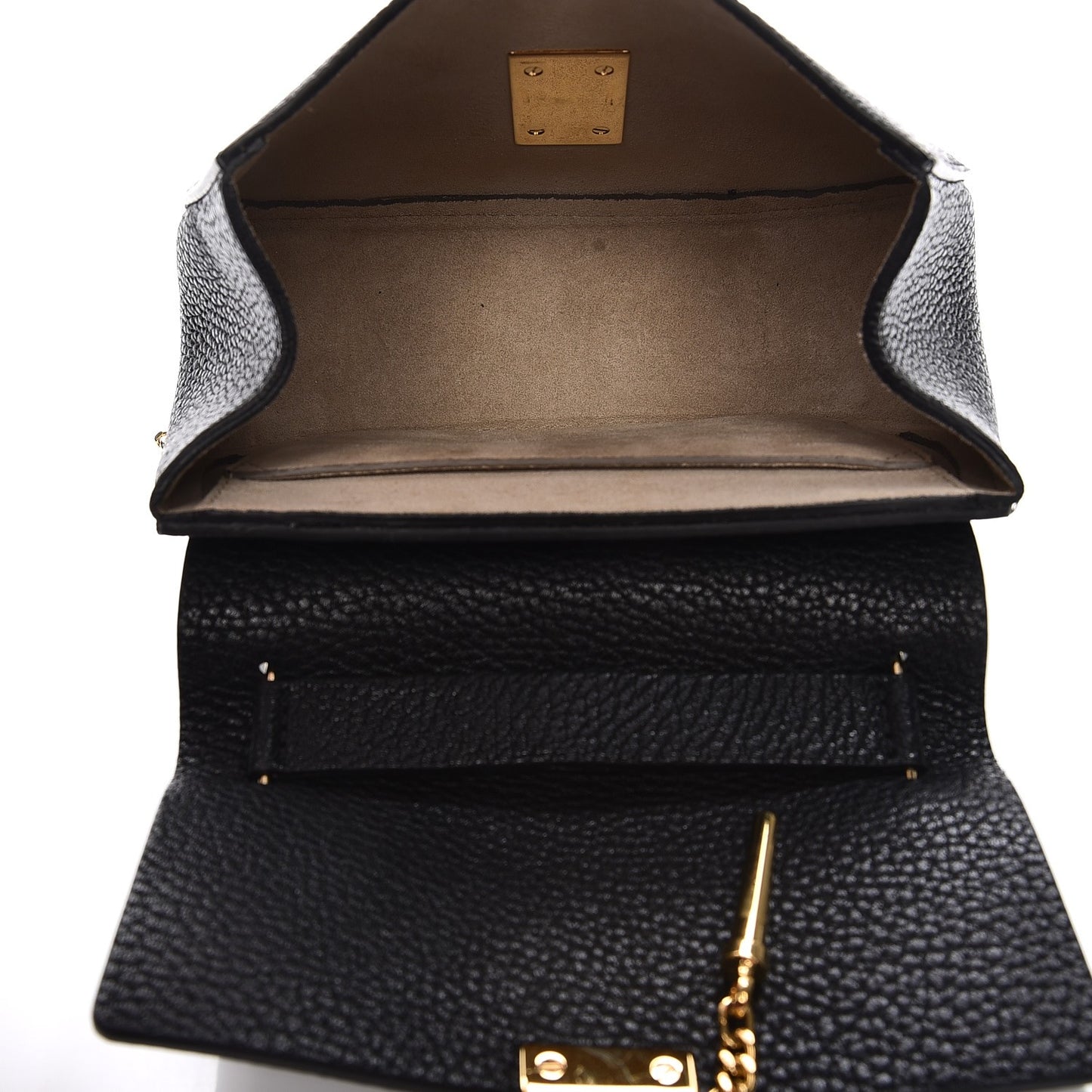Grained Lambskin Mini Drew Shoulder Bag Black
