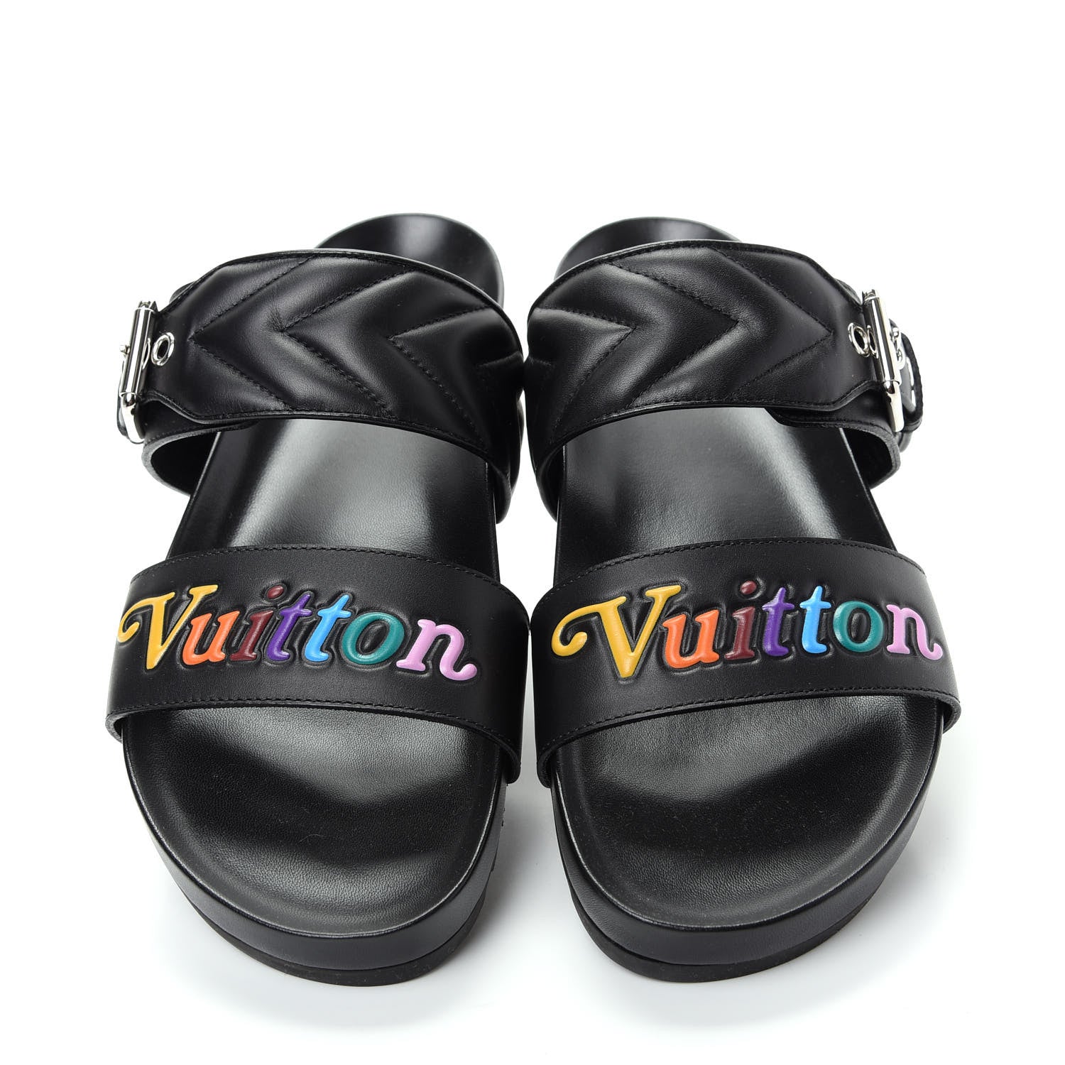 Louis Vuitton Calfskin New Wave Bom Dia Flat Mule 39 Black 5 of 10