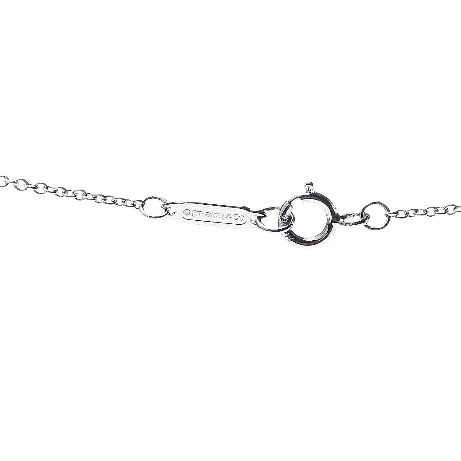 Tiffany Platinum Diamond Heart Pendant Necklace 4 of 5