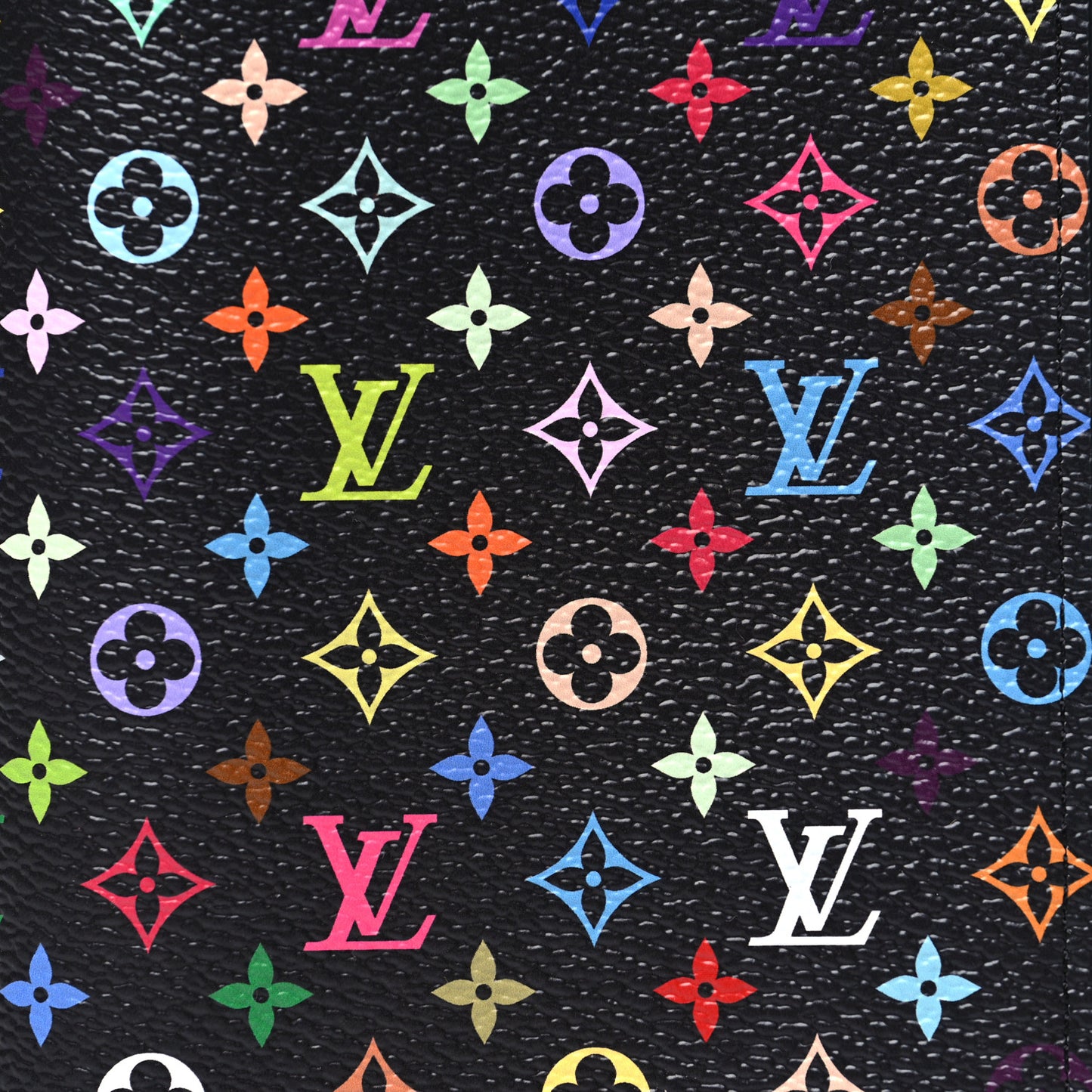 LV X TM Monogram Multicolor Passport Cover Black