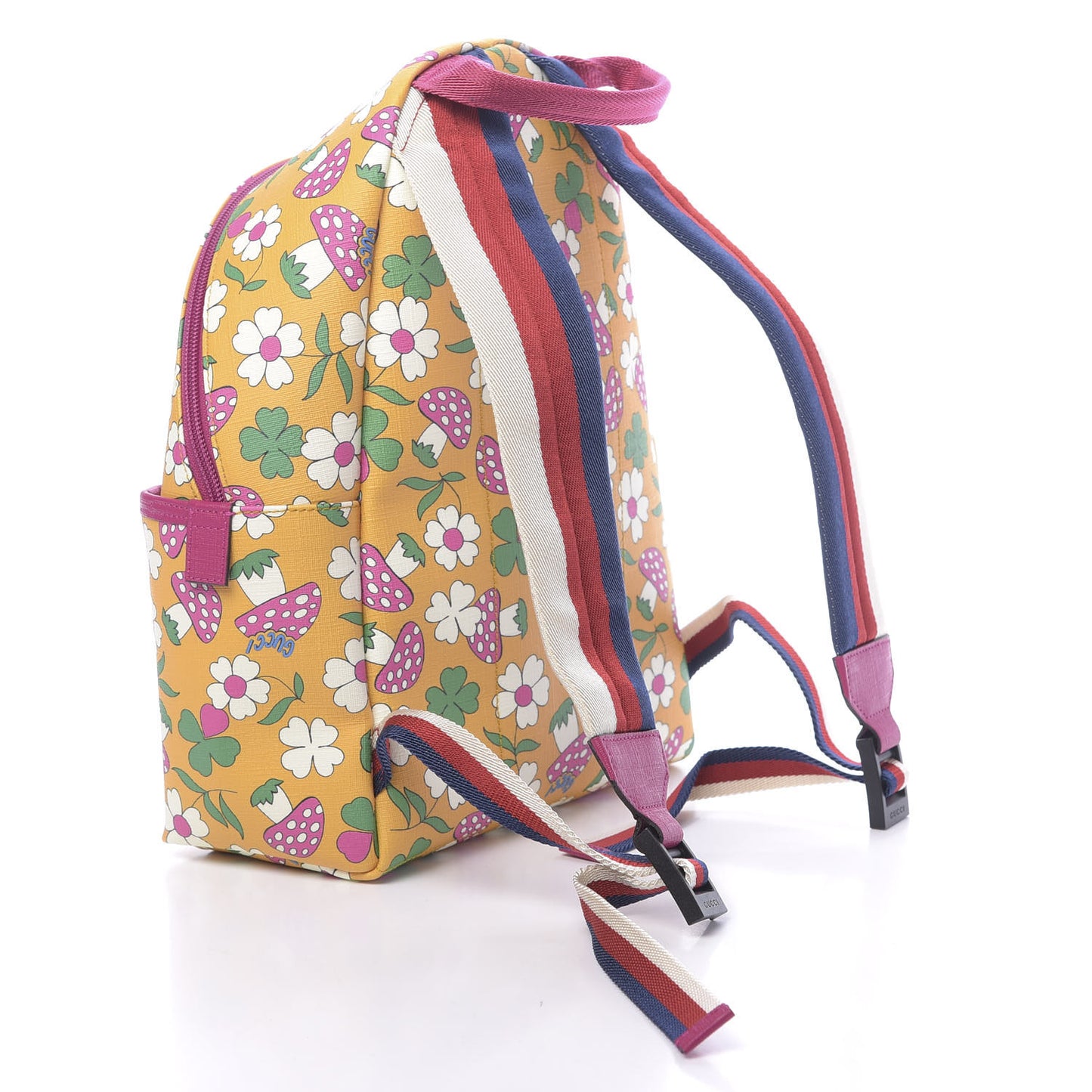 Canvas Childrens Flower Mushroom Print Backpack