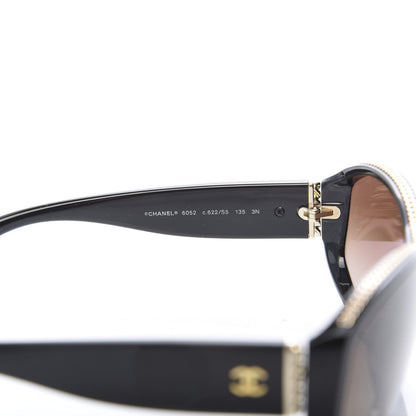 Chanel Shield Sunglasses 6052 Black Gold 5 of 8