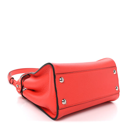 Fendi Vitello Granato Camoscio Selleria Macro Stitchings Mini Peekaboo Iconic Satchel Tullipano 4 of 10