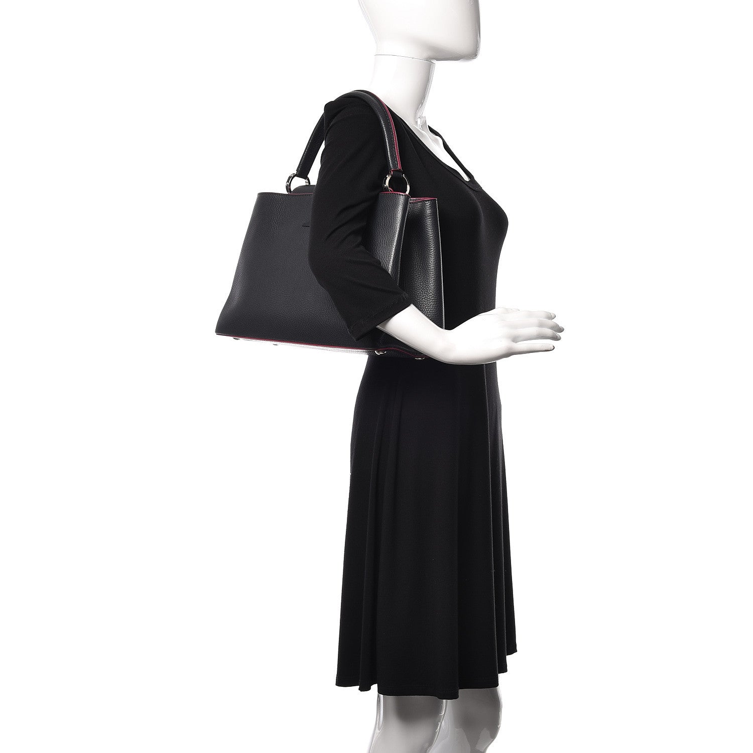 Louis Vuitton Taurillon Capucines MM Cobalt 2 of 10