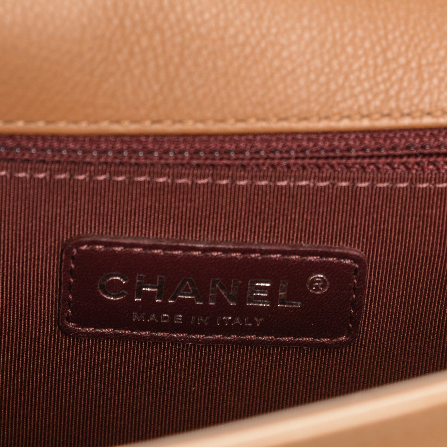 Chanel Calfskin Quilted Double Stitch New Medium Boy Flap Camel 6 of 7
