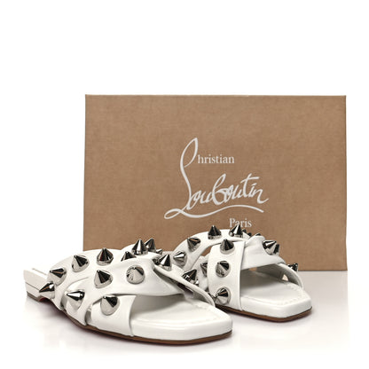 Christian Louboutin Calfskin Miss Spika Club Sandals 37 White 9 of 9