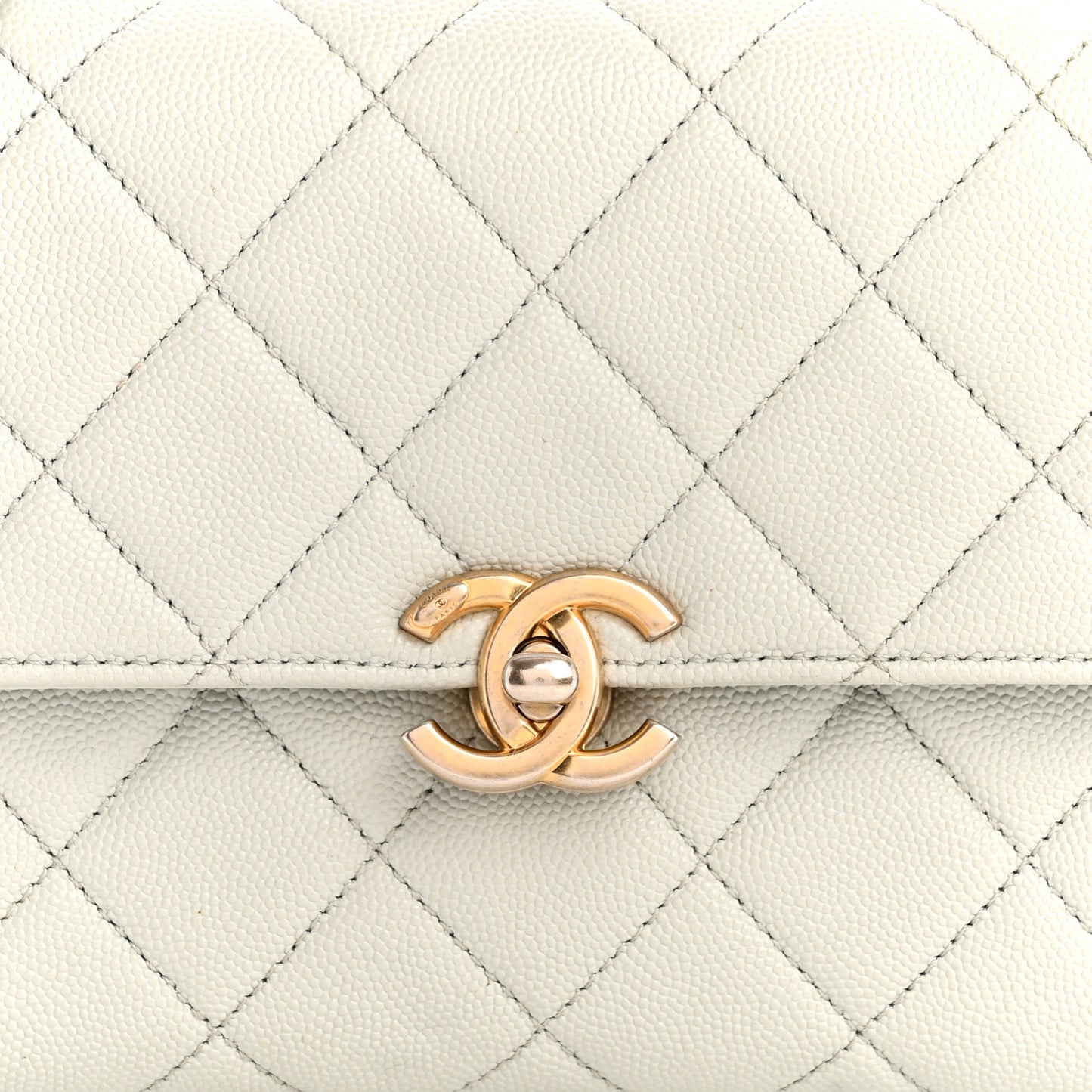 Caviar Quilted Medium Carry Me Top Handle Flap Light Blue