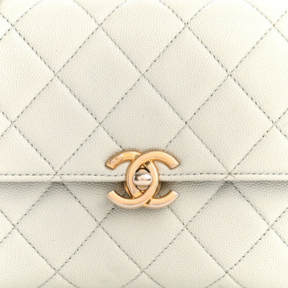 Chanel Caviar Quilted Medium Carry Me Top Handle Flap Light Blue 8 of 13